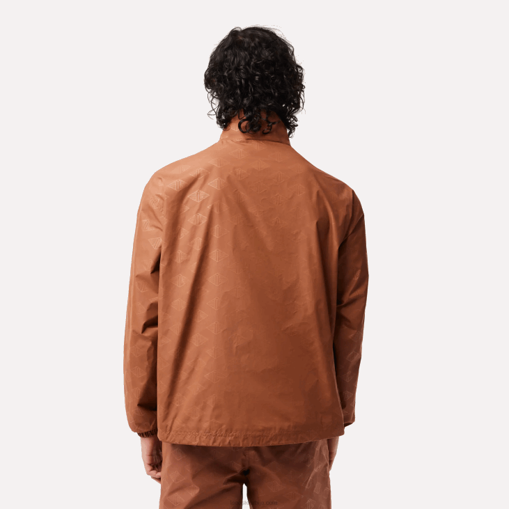 мушкарци јакна са монограмом 8688378 светло браон лфа Lacoste