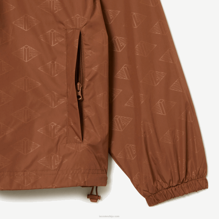 мушкарци јакна са монограмом 8688378 светло браон лфа Lacoste