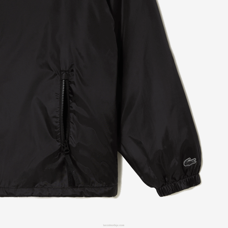 мушкарци скраћена прошивена јакна са капуљачом 8688389 црна ц31 Lacoste