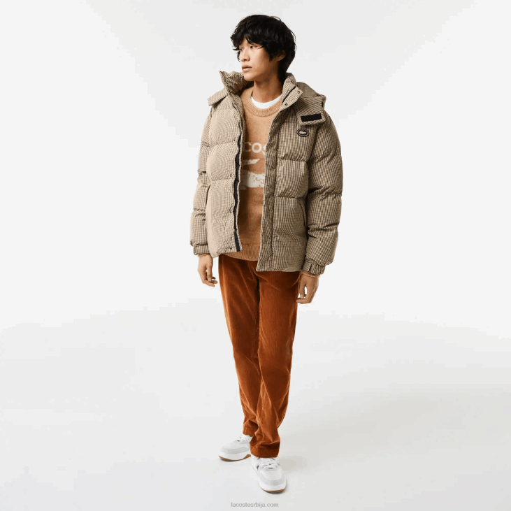 мушкарци Јакна од кепера са водоодбојним принтом 8688399 беж тамноплава каки зелена 87е Lacoste