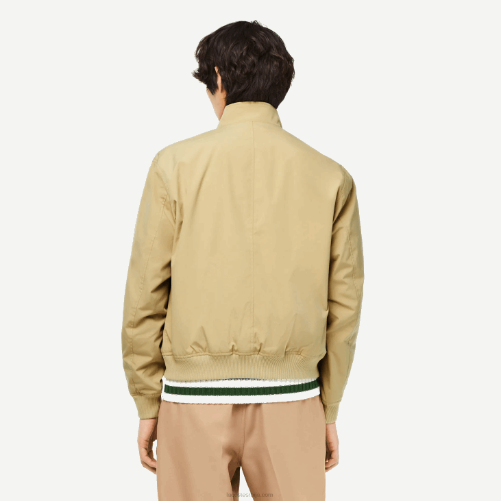 мушкарци водоодбојна лагана јакна од кепера 8688404 беж ку4 Lacoste