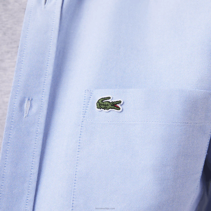 мушкарци Оксфордска памучна кошуља стандардног кроја 86881466 блуе хбп Lacoste