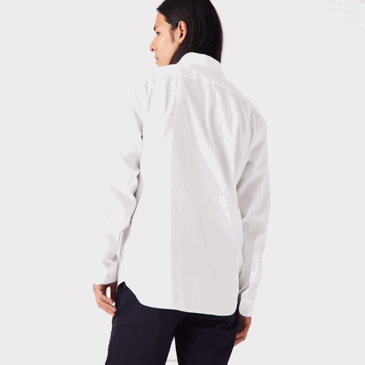 мушкарци памучна кошуља стандардног кроја 86881494 бела 001 Lacoste