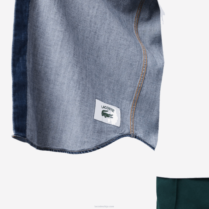 мушкарци кошуља од органског памука редовног кроја 86881502 блуе цдз Lacoste