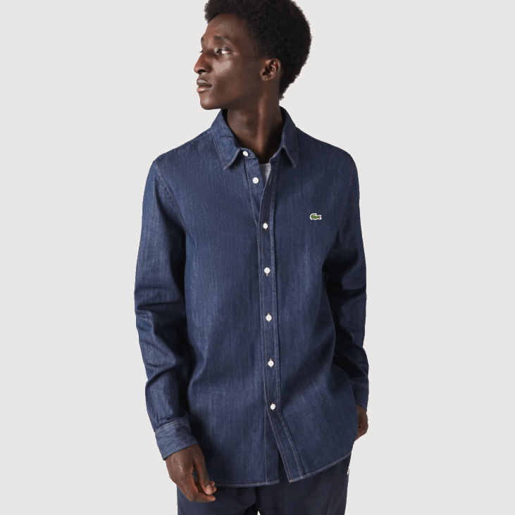 мушкарци кошуља од органског памука редовног кроја 86881503 сива кјх Lacoste