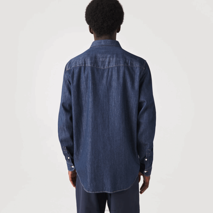 мушкарци кошуља од органског памука редовног кроја 86881503 сива кјх Lacoste