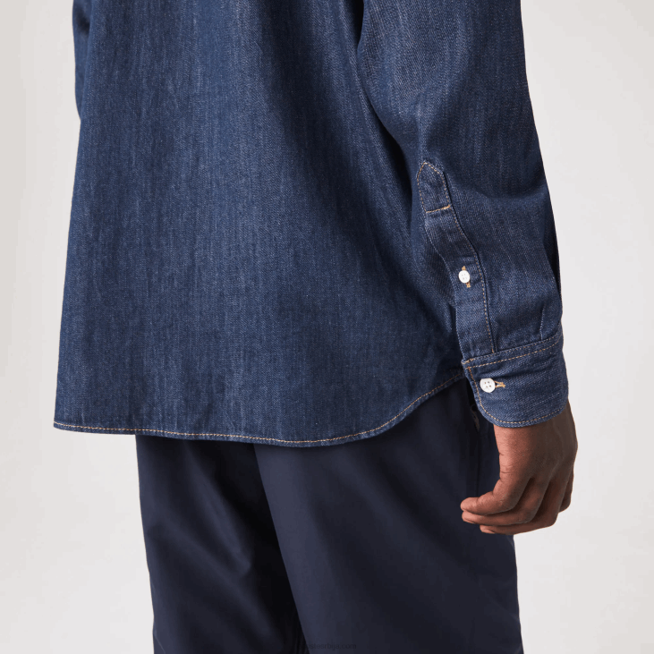 мушкарци кошуља од органског памука редовног кроја 86881503 сива кјх Lacoste