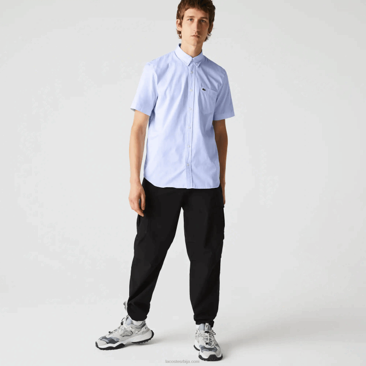 мушкарци Оксфордска памучна кошуља стандардног кроја 86881527 блуе хбп Lacoste