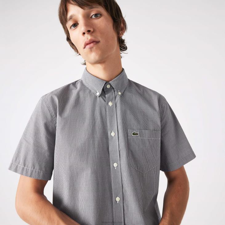 мушкарци кошуља у џемболској карици регуларног кроја 86881552 бела тамноплава 522 Lacoste