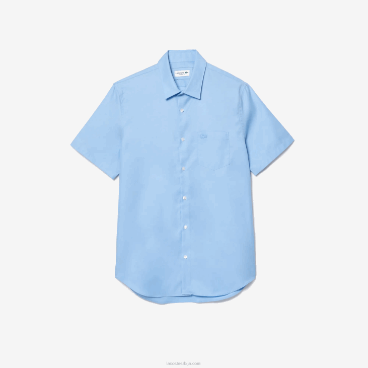 мушкарци чврста памучна кошуља нормалног кроја 86881562 блуе хбп Lacoste