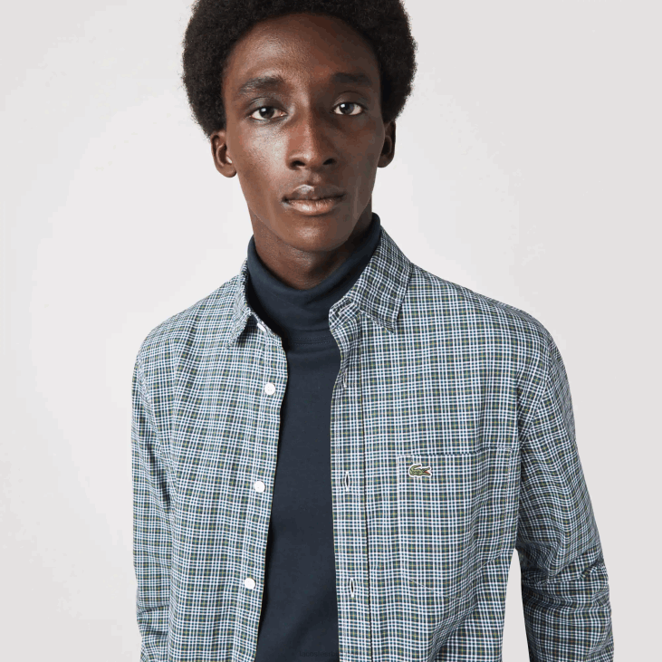 мушкарци кошуља са исписом регуларног кроја 86881609 бела црна зелена тав Lacoste