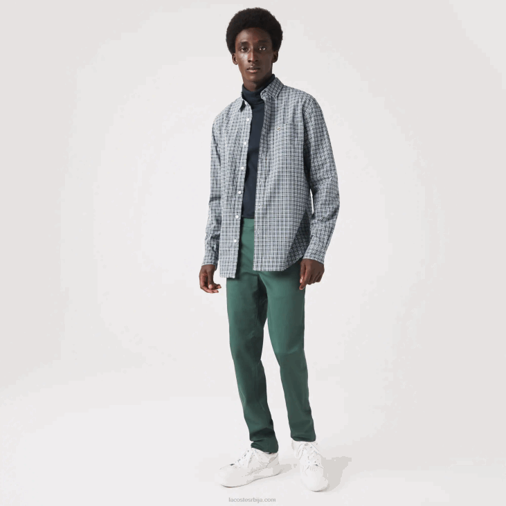 мушкарци кошуља са исписом регуларног кроја 86881609 бела црна зелена тав Lacoste