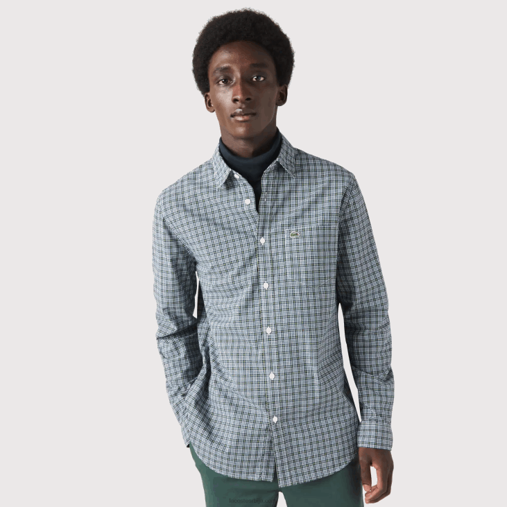 мушкарци кошуља са исписом регуларног кроја 86881609 бела црна зелена тав Lacoste