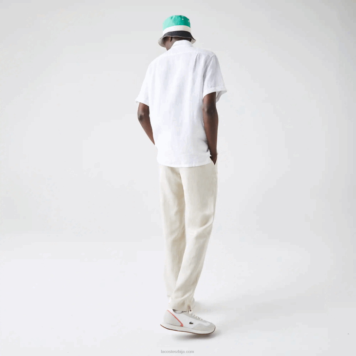 мушкарци ланена кошуља регуларног кроја 86881646 бела 001 Lacoste