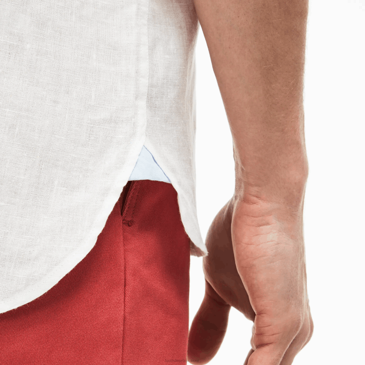 мушкарци ланена кошуља регуларног кроја 86881646 бела 001 Lacoste