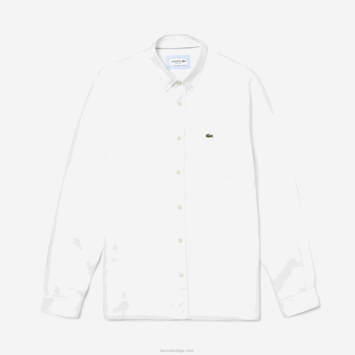 мушкарци ланена кошуља регуларног кроја 86881651 бела 001 Lacoste