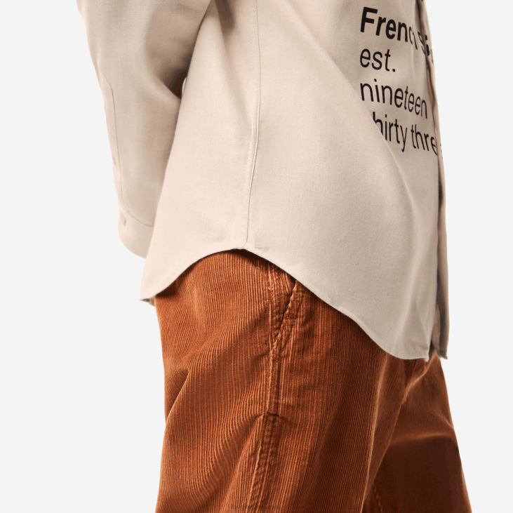 мушкарци фланелска кошуља регуларног кроја 86881654 беж црна уб7 Lacoste