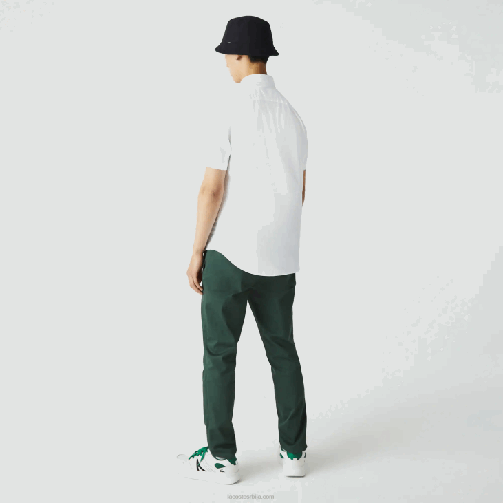 мушкарци обична памучна кошуља 8688450 бела 001 Lacoste