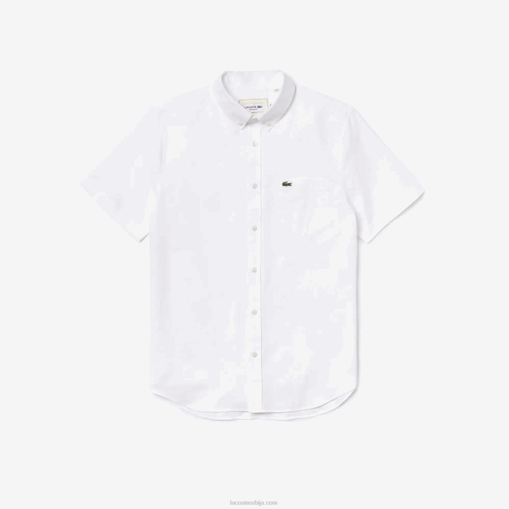 мушкарци обична памучна кошуља 8688450 бела 001 Lacoste