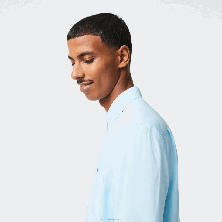 мушкарци ланена кошуља 8688468 светло плава т01 Lacoste