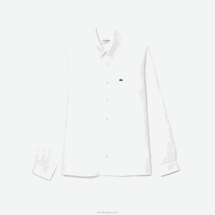 мушкарци ланена кошуља 8688469 бела 001 Lacoste