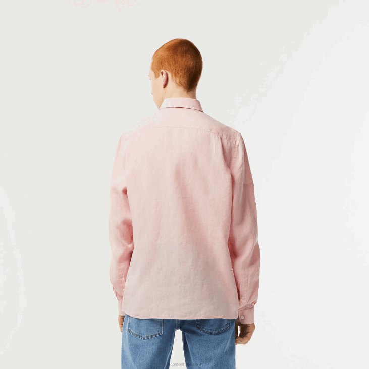 мушкарци ланена кошуља 8688470 светло розе т03 Lacoste