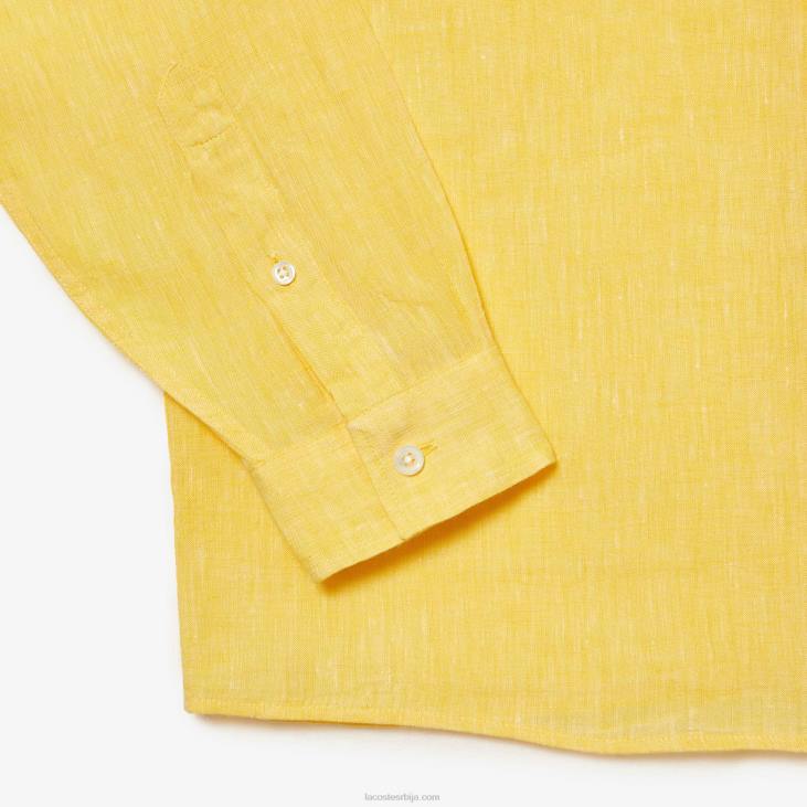 мушкарци ланена кошуља 8688471 жута 107 Lacoste