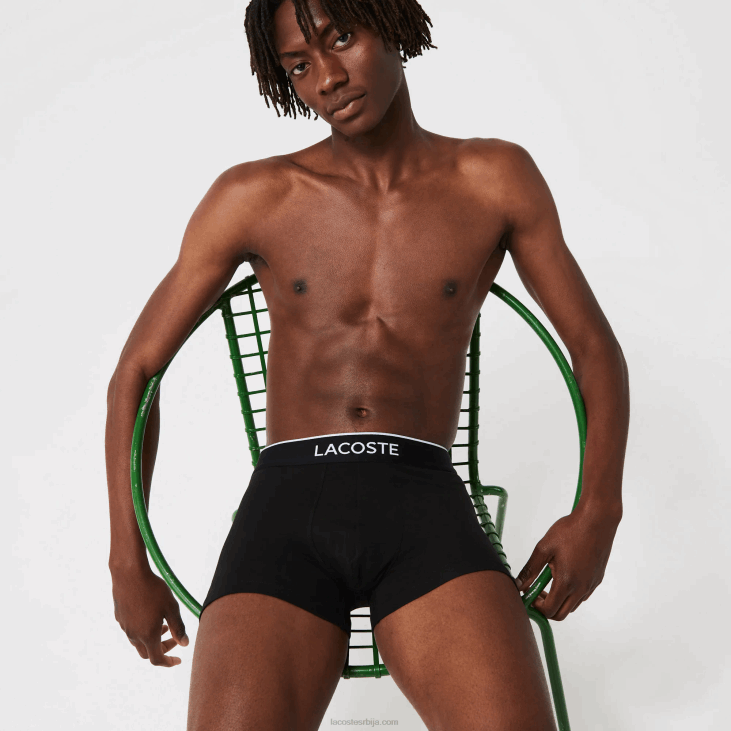 мушкарци лежерне боксерице са потписом 3 ком 86881328 црно сива кинеска вдп Lacoste