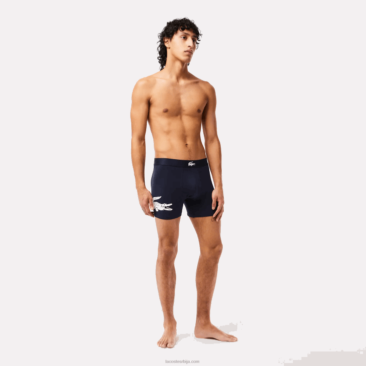 мушкарци дуге памучне гаћице крокодилског струка, 3 ком 86881369 бела сива кинеска тамноплава бк Lacoste