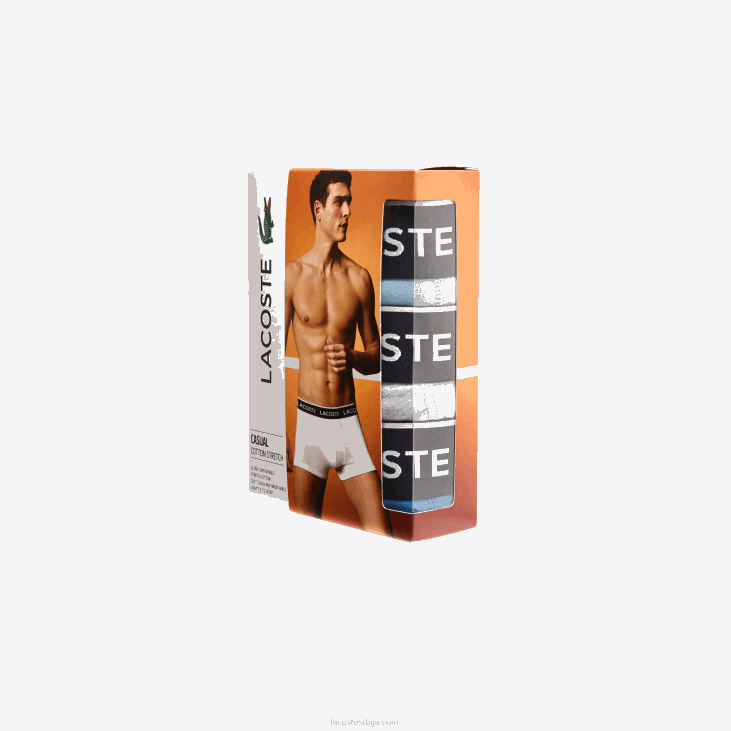 мушкарци цасуал боксерице 3-пацк 86881371 плаво сива цхине ф7к Lacoste