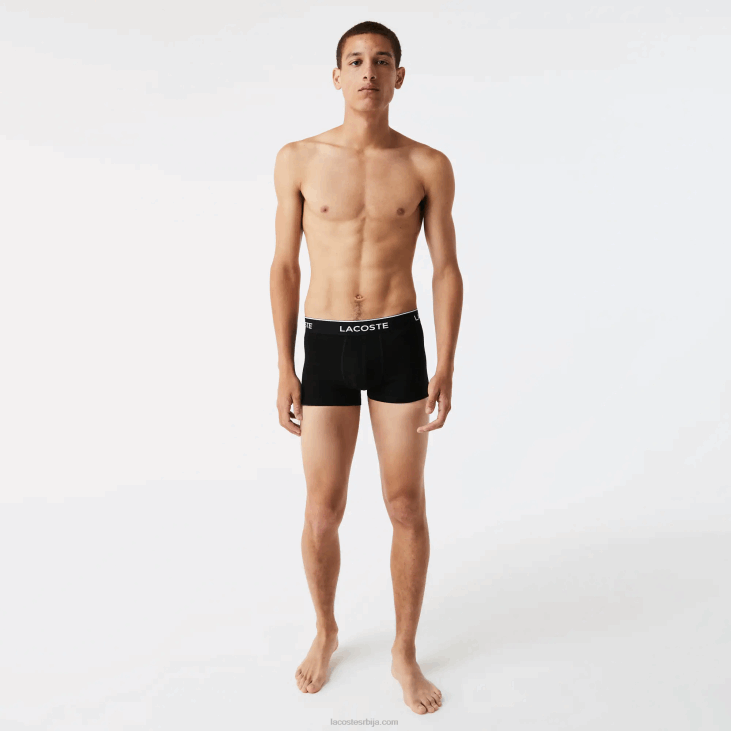 мушкарци цасуал боксерице 3-пацк 86881372 црно бела сива кине нуа Lacoste