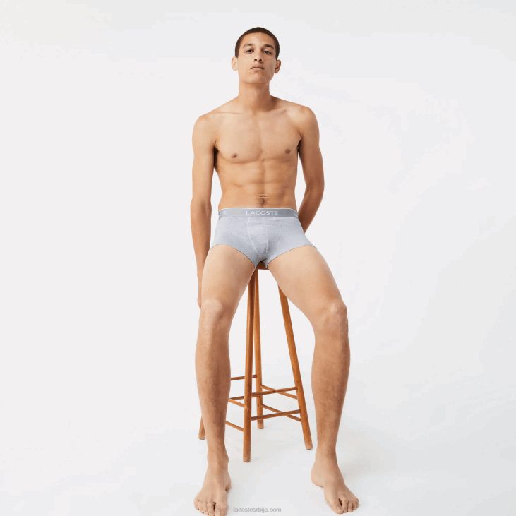 мушкарци цасуал боксерице 3-пацк 86881372 црно бела сива кине нуа Lacoste