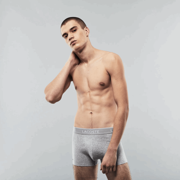 мушкарци цасуал боксерице 3-пацк 86881372 црно бела сива кине нуа Lacoste