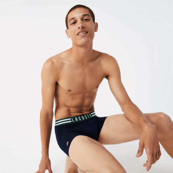 мушкарци пругасти струк растезљив памучни ковчег 3 ком 86881396 сива цхине бела тамноплава тиа Lacoste