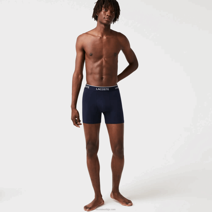 мушкарци дуге памучне гаћице од 3 ком 86881404 тамноплава црвена тамноплава в64 Lacoste