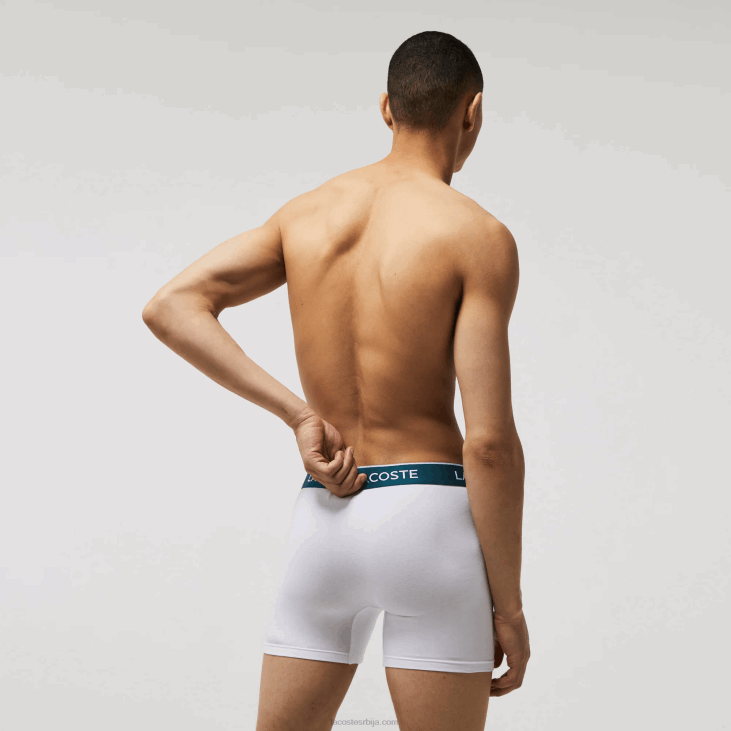 мушкарци дуге памучне гаћице од 3 ком 86881405 бела 001 Lacoste