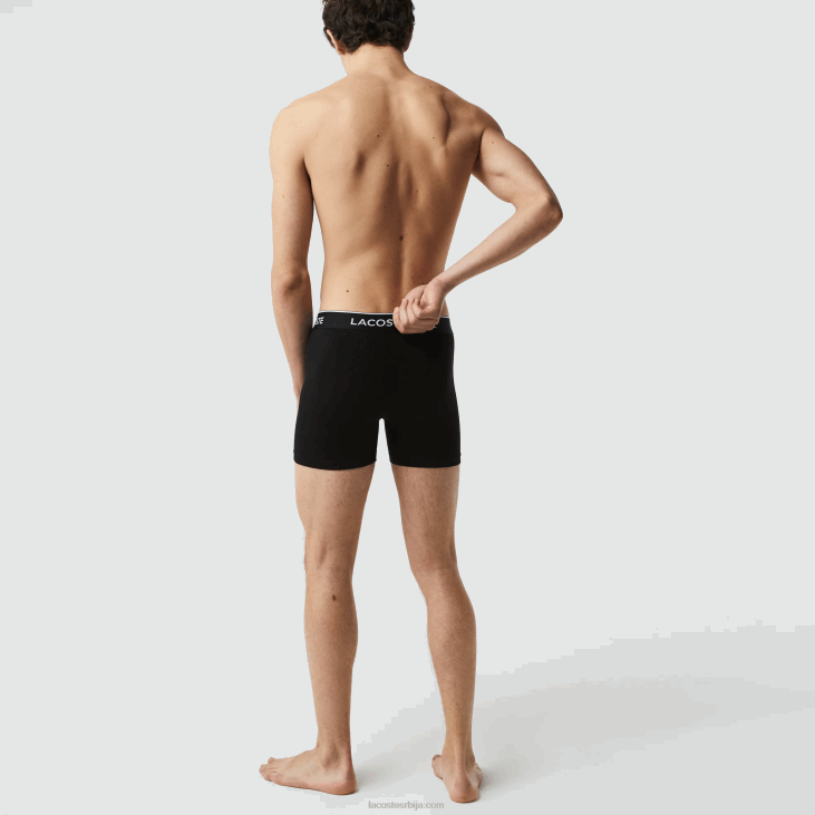 мушкарци дуге памучне гаћице од 3 ком 86881406 црна 031 Lacoste