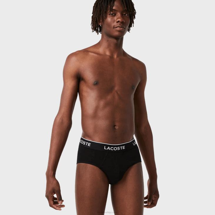 мушкарци паковање од 3 повремене гаћице 86881421 црна 031 Lacoste