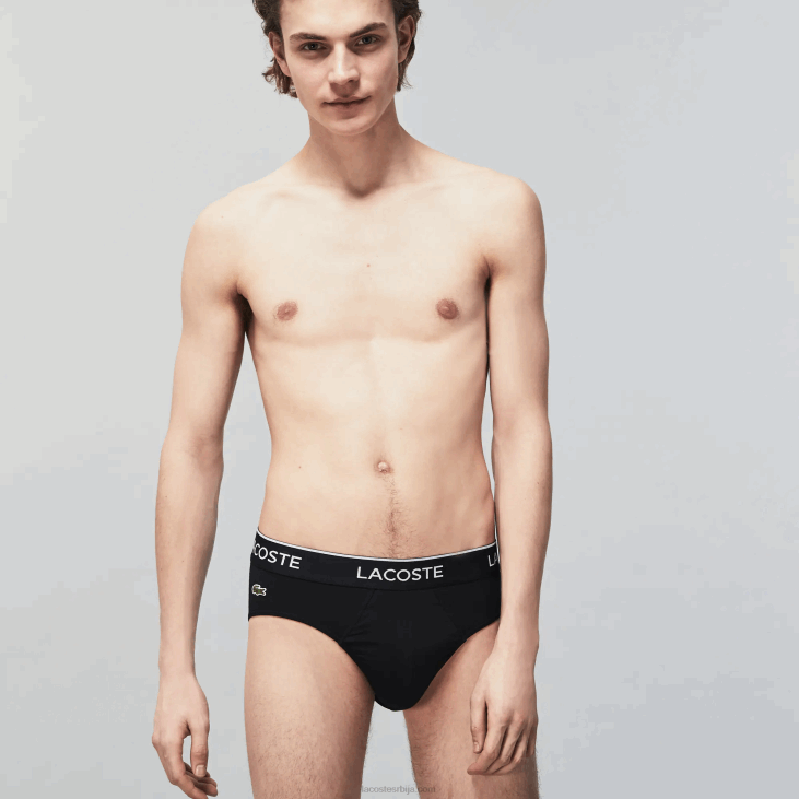 мушкарци паковање од 3 повремене гаћице 86881421 црна 031 Lacoste