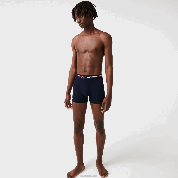 мушкарци дуге памучне гаћице од памучног дреса, 3 ком 86881424 тамноплава бела 525 Lacoste