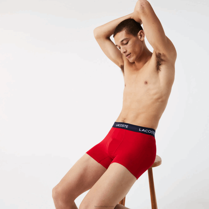 мушкарци пртљажник од микровлакана 3 ком 86881462 тамноплава бела црвена закон Lacoste