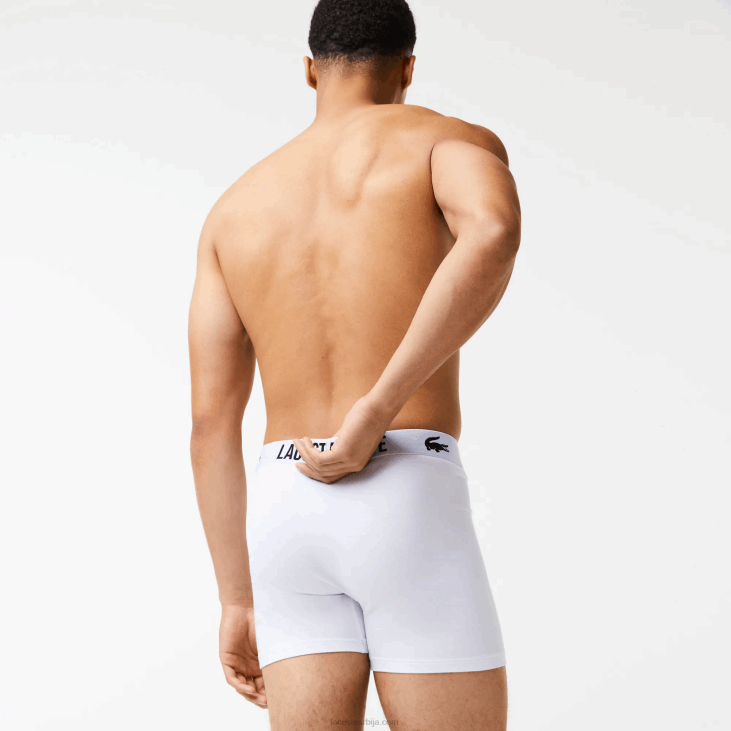 мушкарци Брендирани контрастни крокодил боксерица 3-пак 86881548 црно црвено бело тр2 Lacoste