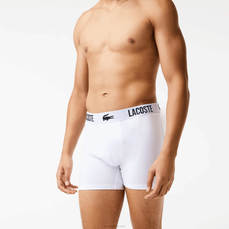 мушкарци Брендирани контрастни крокодил боксерица 3-пак 86881548 црно црвено бело тр2 Lacoste