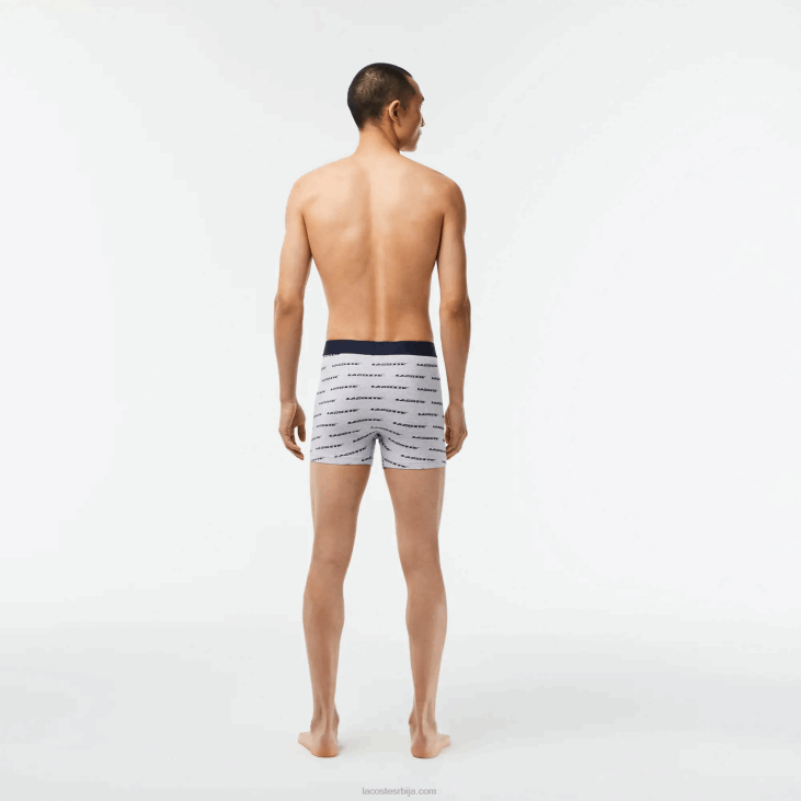 мушкарци Боксерице од дреса са логом од 3 паковања 8688446 сива кинеска тамноплава 9зу Lacoste