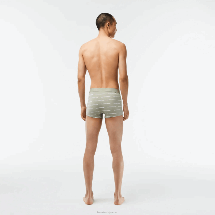 мушкарци 3 ком контрастне гаћице струка 8688467 каки зелена сива кинеска гц9 Lacoste