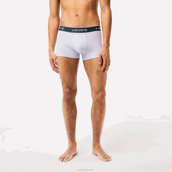 мушкарци цасуал боксерице 3-пацк 8688482 љубичаста морнарско плава сива кинеска ггј Lacoste