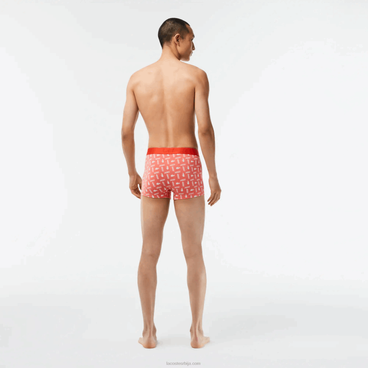 мушкарци Штампане гаћице од растегљивог памука од 3 паковања 8688503 наранџасто сиво цхине бело тти Lacoste