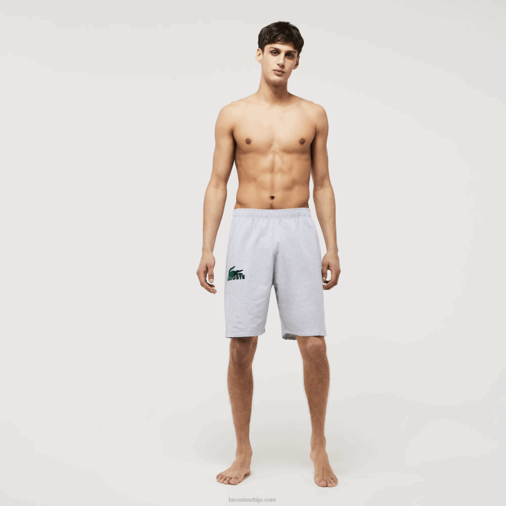 мушкарци лоунге шортс од велур крокодил памука 86881479 сива кинела зелена и9к Lacoste