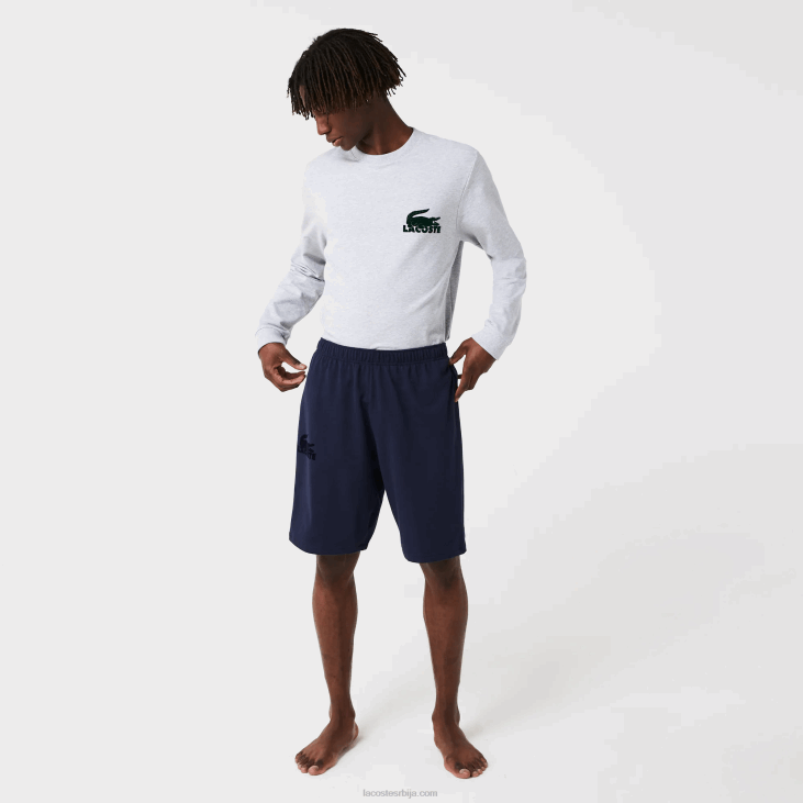 мушкарци лоунге шортс од велур крокодил памука 86881481 тамноплава 423 Lacoste