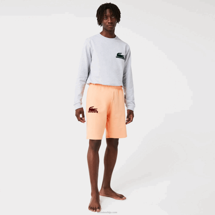 мушкарци лоунге шортс од велур крокодил памука 86881482 светло наранџасти бордо рз6 Lacoste